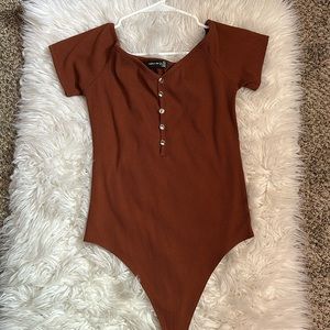 Brown top body suit